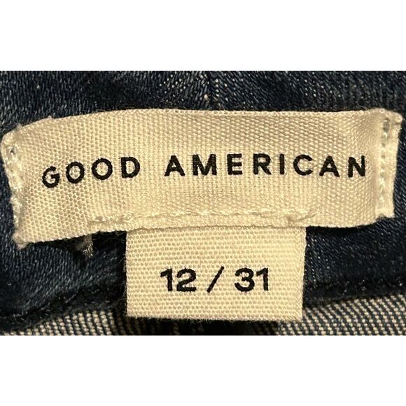 Good American Good Petite Straight Jeans High Rise Stretch Size 12/31 - Picture 3 of 7